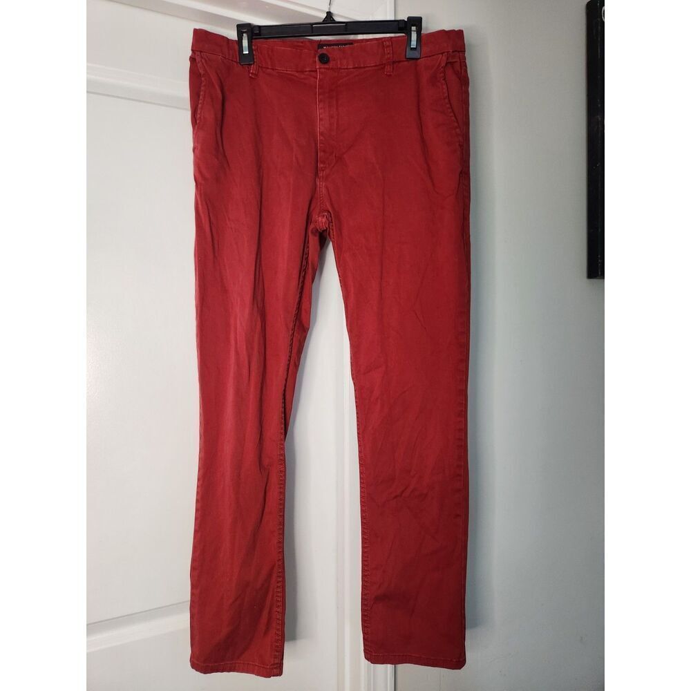 MATCH Men’s Red Cotton Chino Pants – Size 36 (XXL)